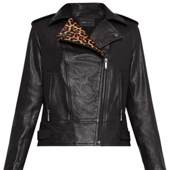 Bcbgmaxazria Leather Moto Jacket - Picture 1 of 16